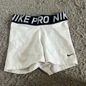 White Nike Pros (Size S)